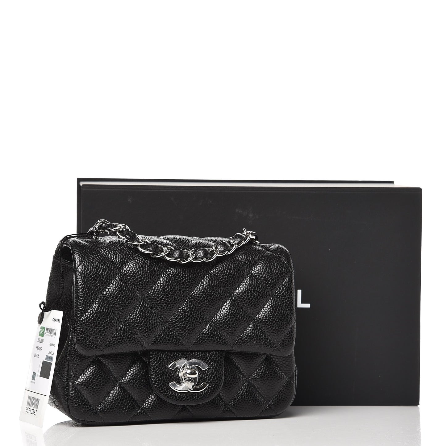 Caviar Quilted Mini Square Flap Black