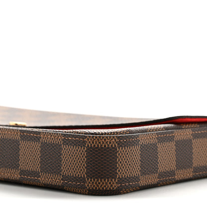 Louis Vuitton Damier Ebene Pochette Felicie Chain Wallet 9 of 11