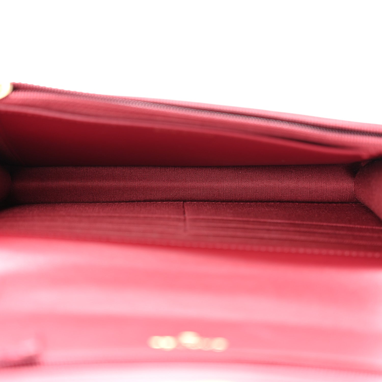 Chanel Calfskin Quilted Perfect Fit Wallet On Chain WOC Burgundy 4 of 11