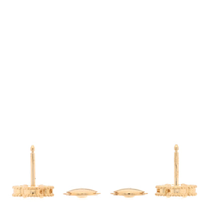 Van Cleef & Arpels 18K Yellow Gold Black Onyx Sweet Alhambra Earrings 3 of 4