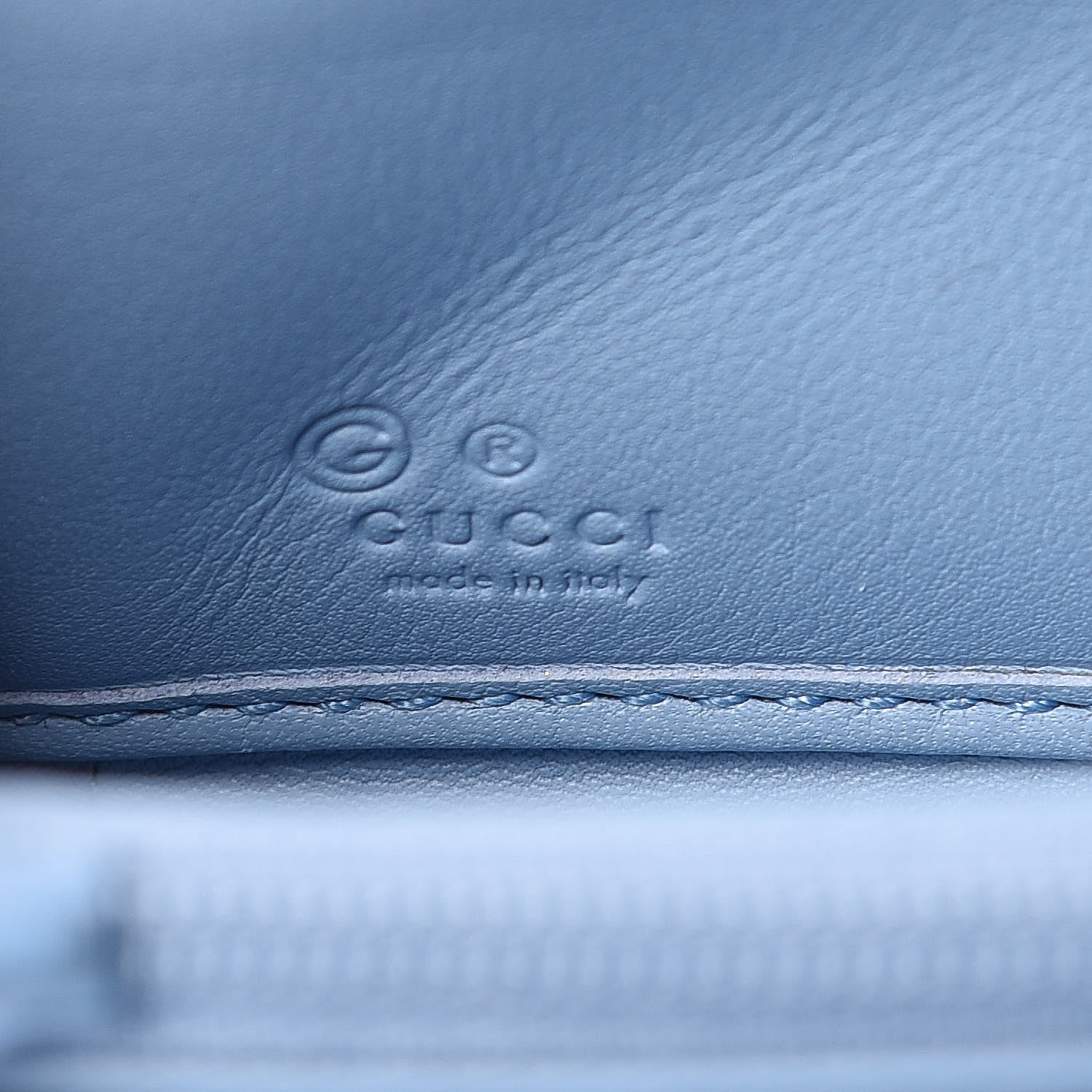 Gucci Microguccissima Zip Around Wallet Mineral Blue 6 of 9