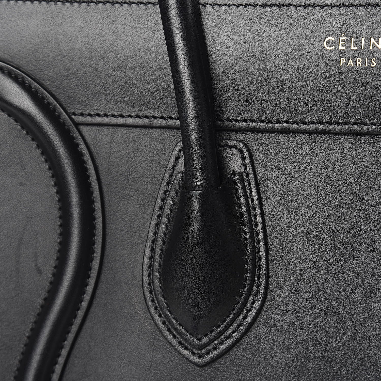 Celine Smooth Calfskin Micro Luggage Black 10 of 13