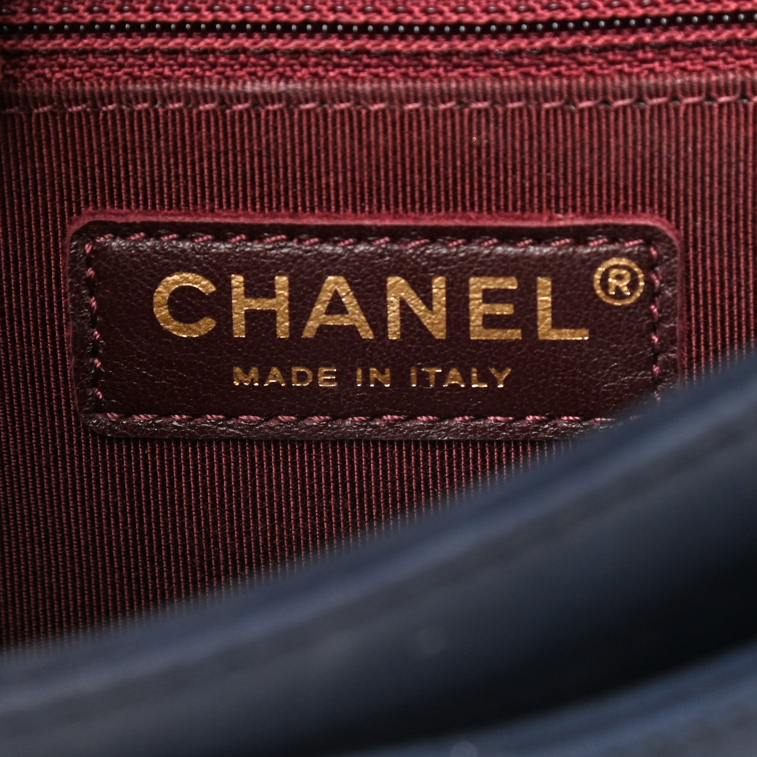 Chanel Iridescent Calfskin Small Happy Stitch Flap Navy 5 of 8