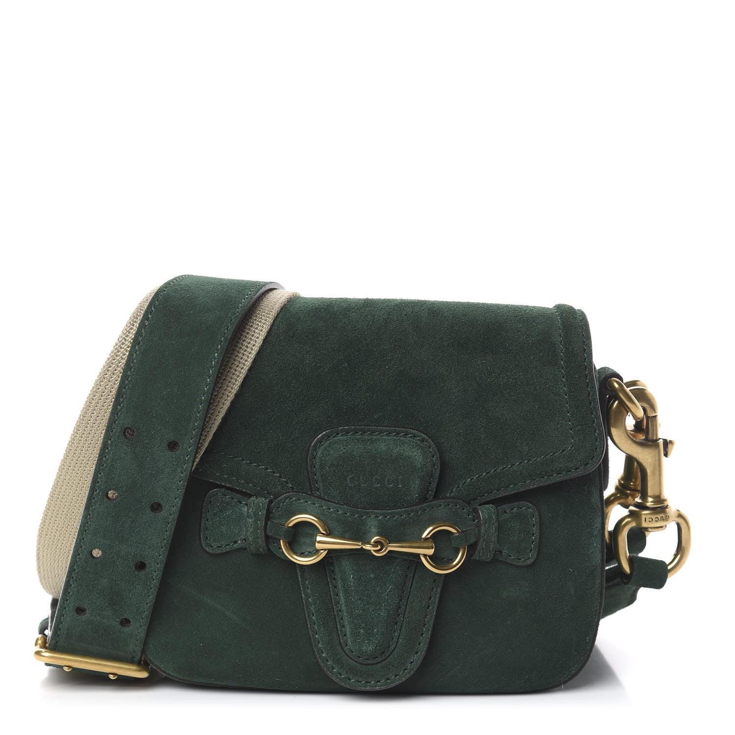 Gucci Suede Small Lady Shoulder Bag Green 1 of 8