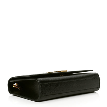 Saint Laurent Grain De Poudre Small Monogram Kate Satchel Black 3 of 4