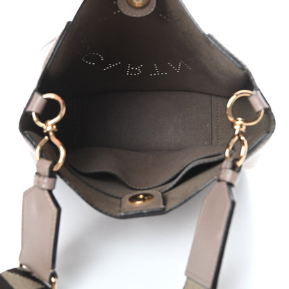 Stella McCartney Eco Alter Nappa Perforated Logo Mini Crossbody Dark Taupe 5 of 11