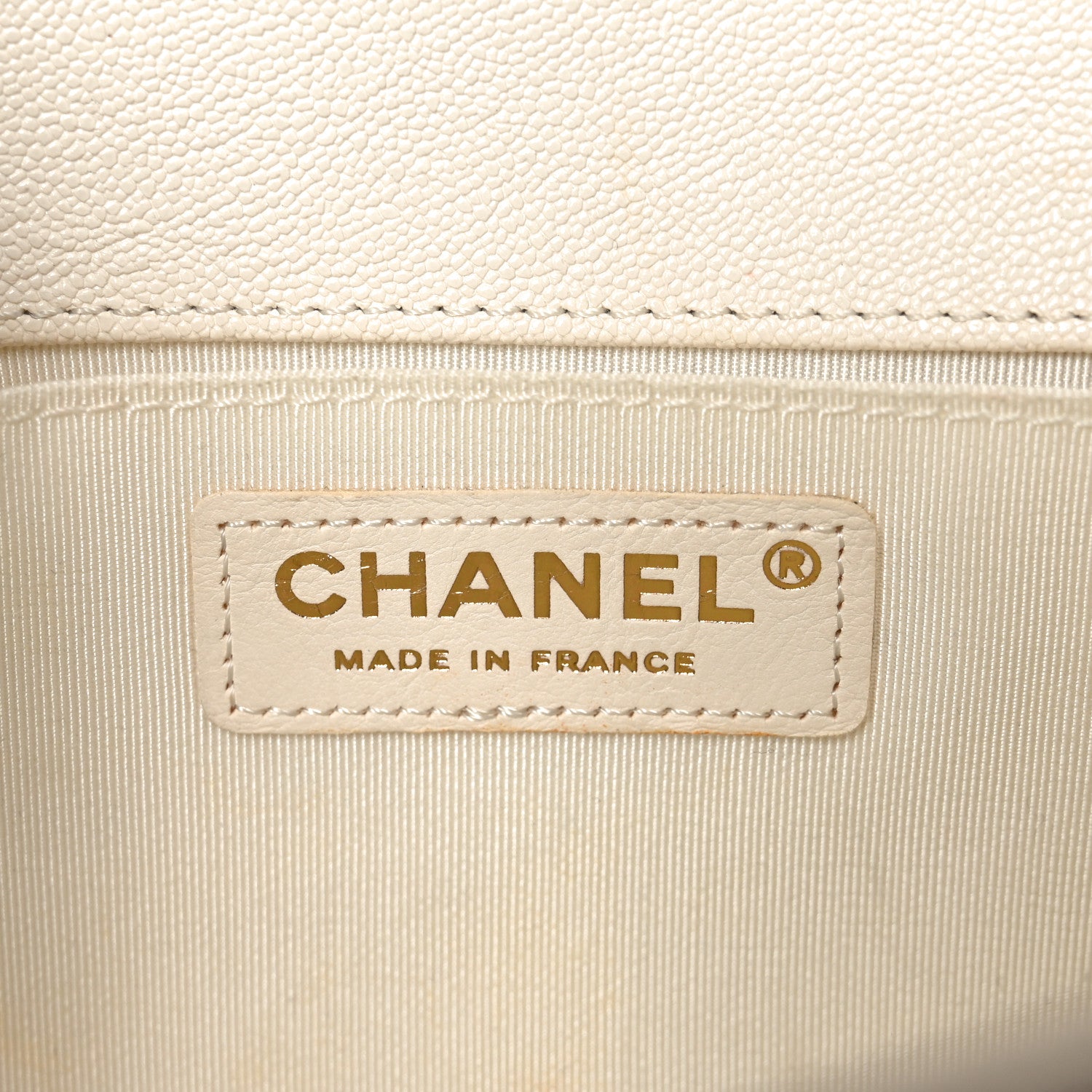 Chanel Caviar Quilted Medium Boy Flap White 6 of 10