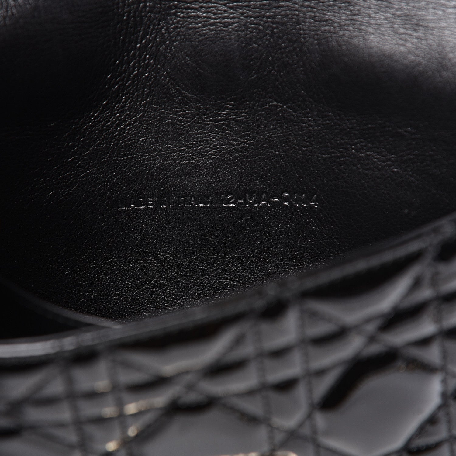 Christian Dior Patent Cannage Miss Dior Promenade Pouch Black 9 of 13