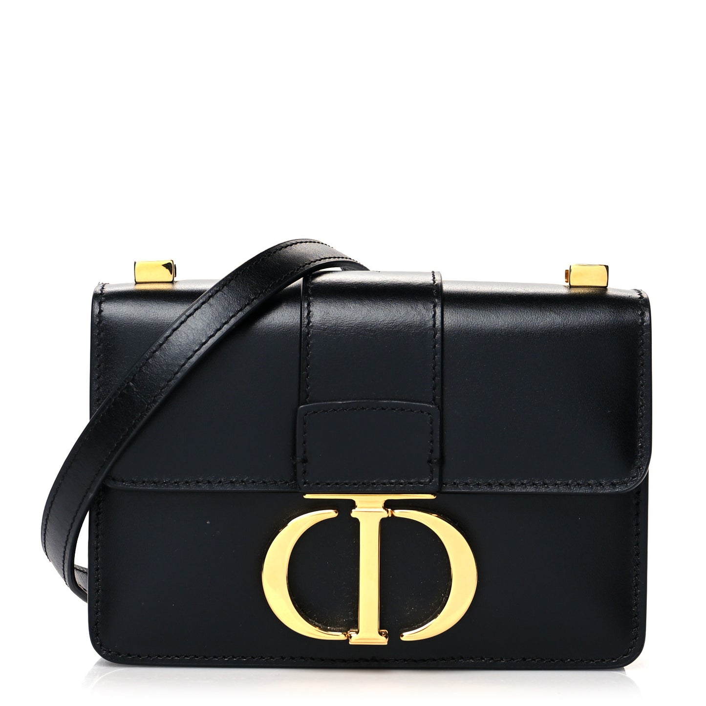 Box Calfskin Micro 30 Montaigne Bag Black