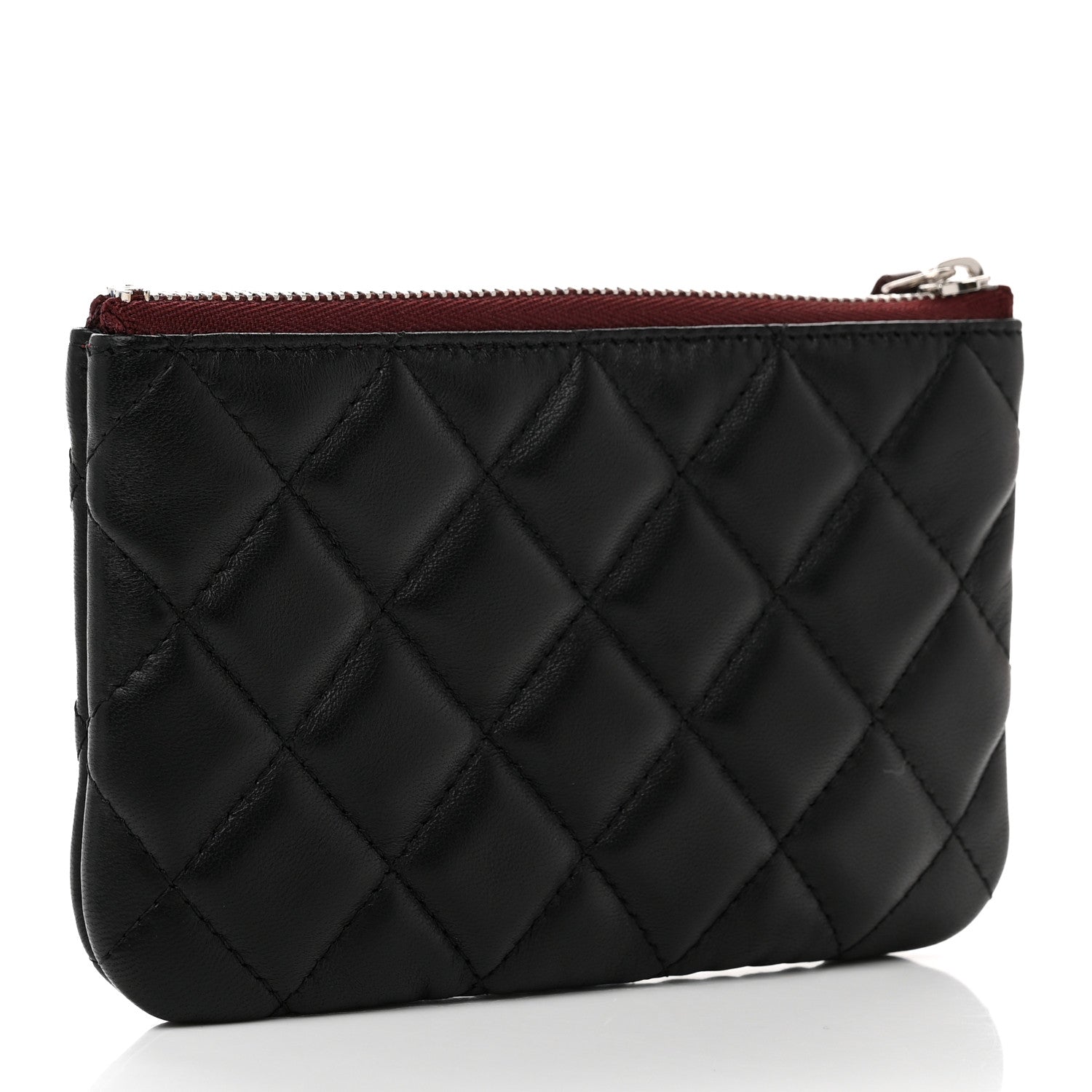 Chanel Lambskin Quilted Small Cosmetic Case Black 3 of 8
