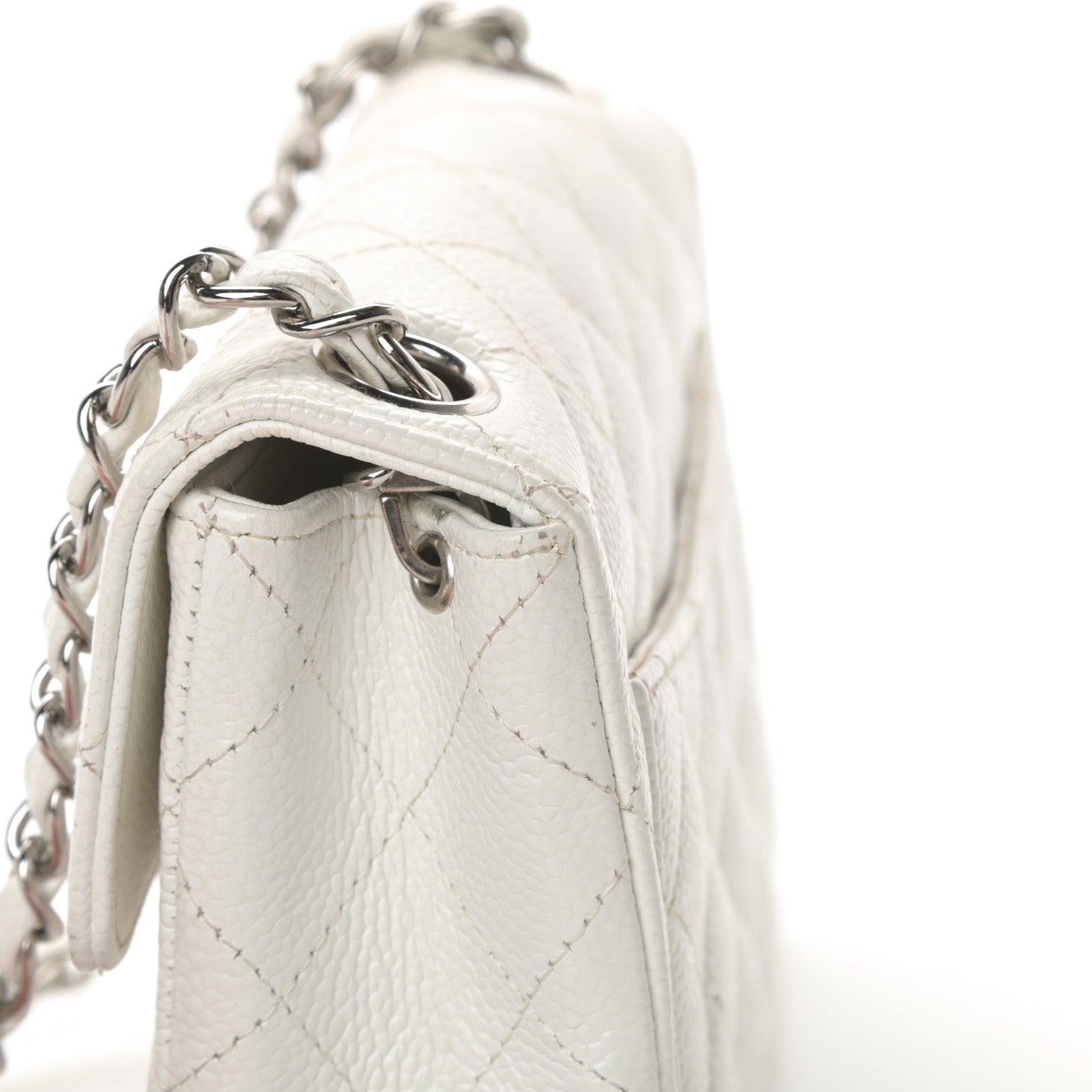Chanel Caviar Quilted Mini Square Flap White 13 of 18