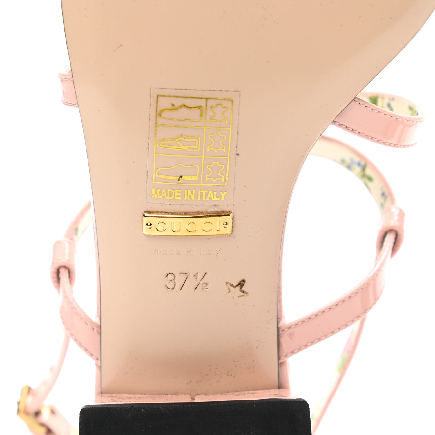 Gucci Patent Bee Thong Sandal 37.5 Perfect Pink 6 of 7