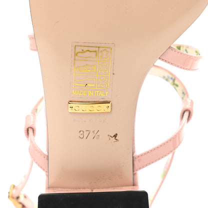Gucci Patent Bee Thong Sandal 37.5 Perfect Pink 6 of 7