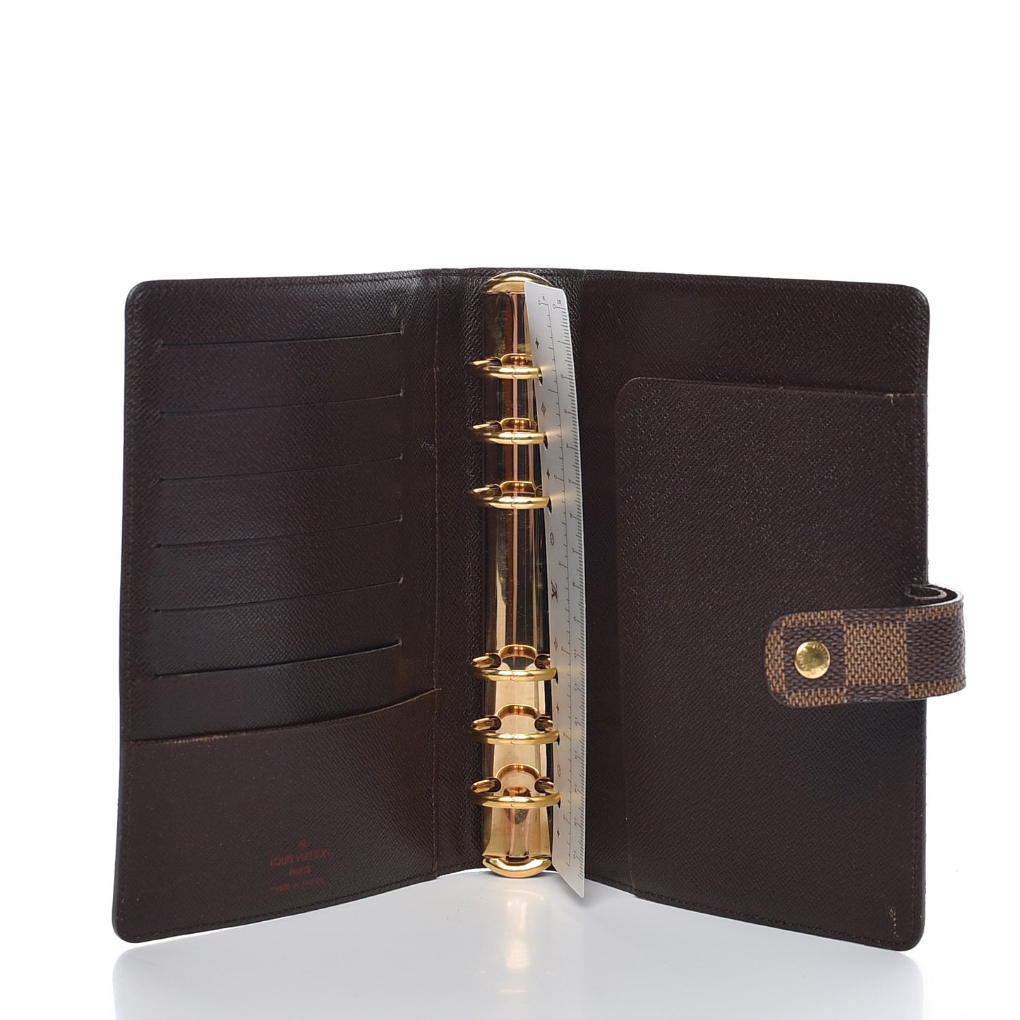 Damier Ebene Medium Ring Agenda Cover