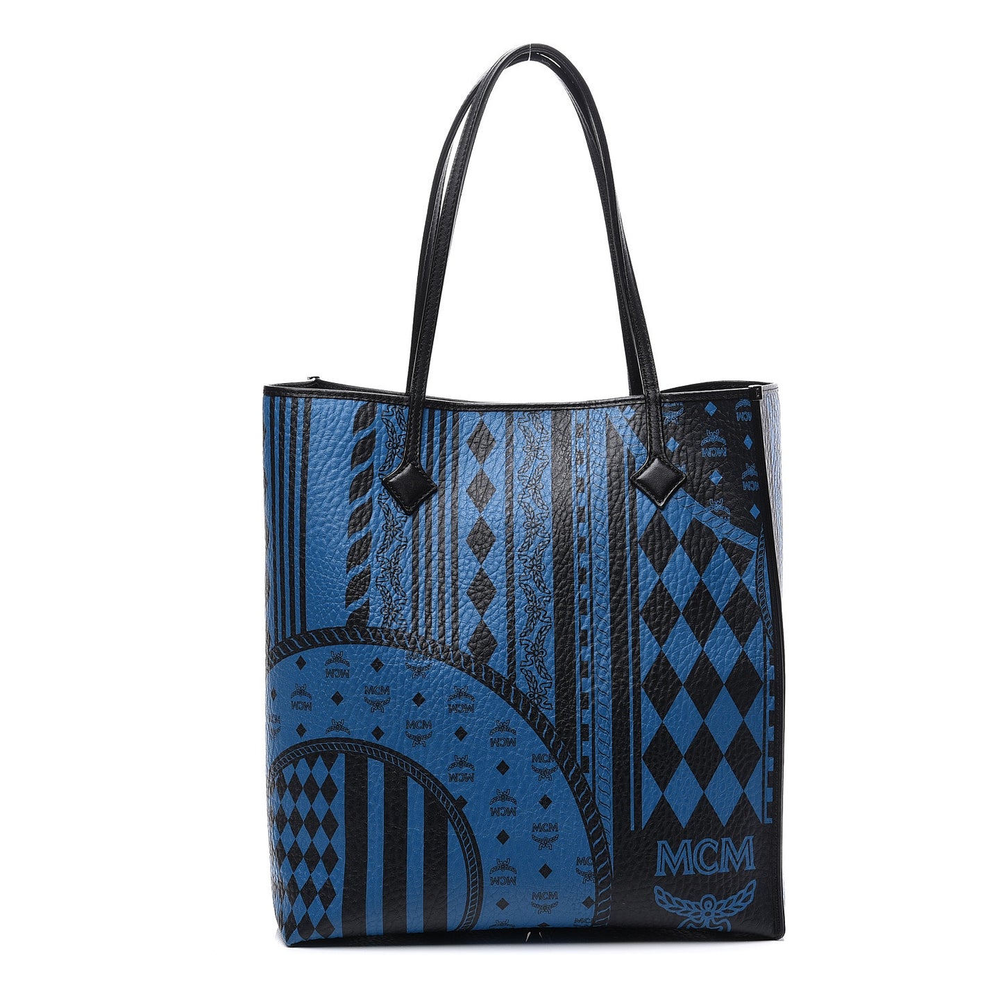 Visetos Baroque Print Kira North South Shopper Tote Blue