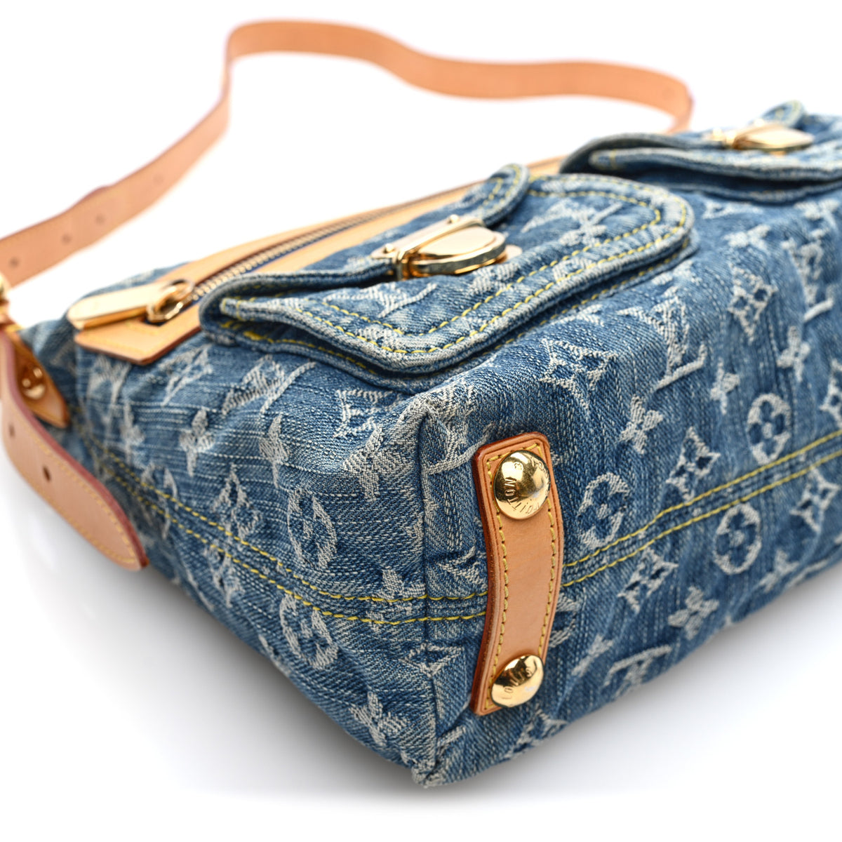 Louis Vuitton Monogram Denim Baggy PM Blue 8 of 9