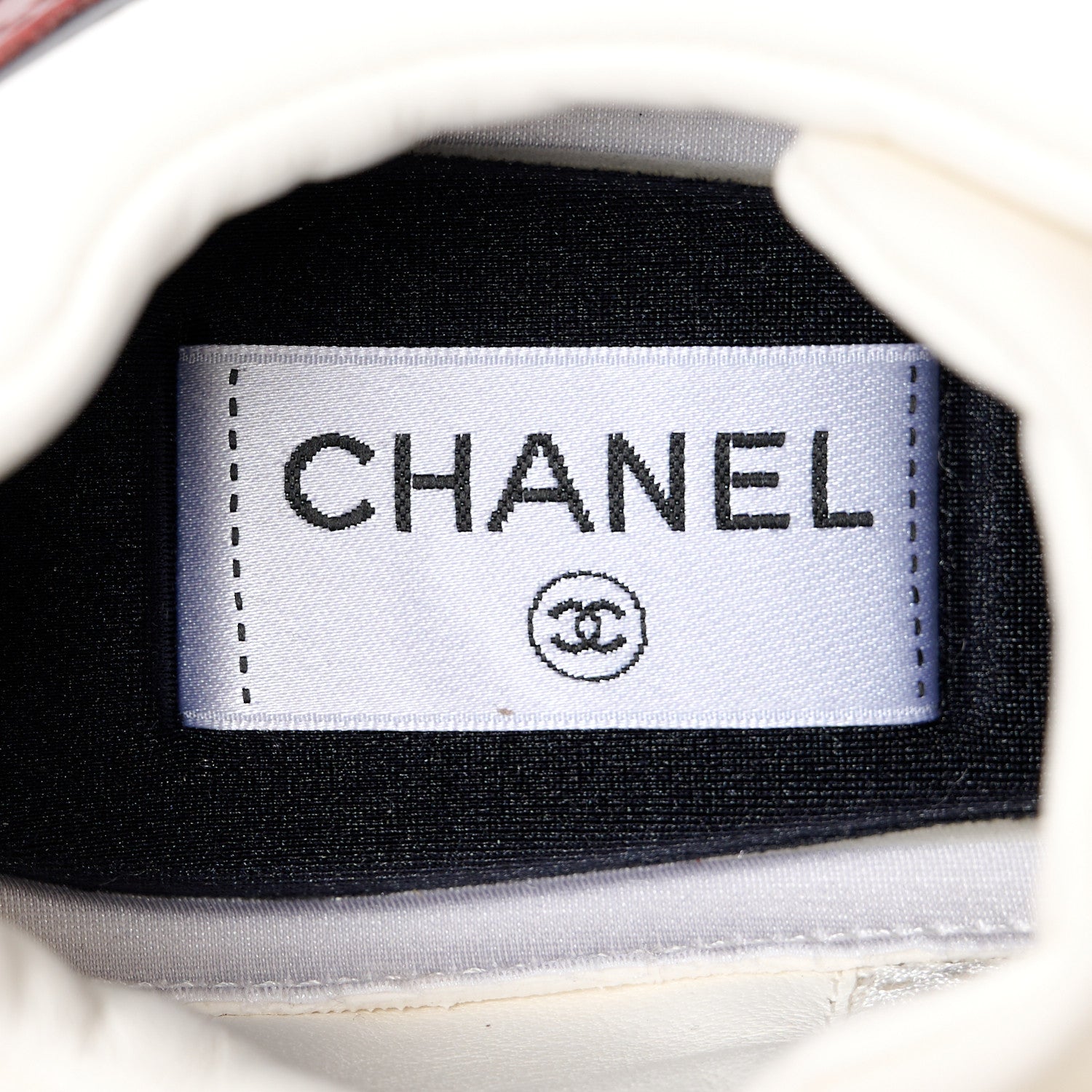 Chanel Calfskin CC Sneakers 37.5 Brown White Black 7 of 9