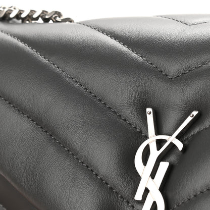 Saint Laurent Calfskin Y Quilted Monogram Small Loulou Chain Satchel Storm 11 of 11