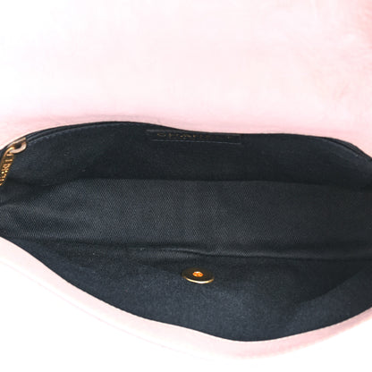 Chanel Wrinkled Lambskin Chevron Quilted Medium Surpique Flap Pink 5 of 11