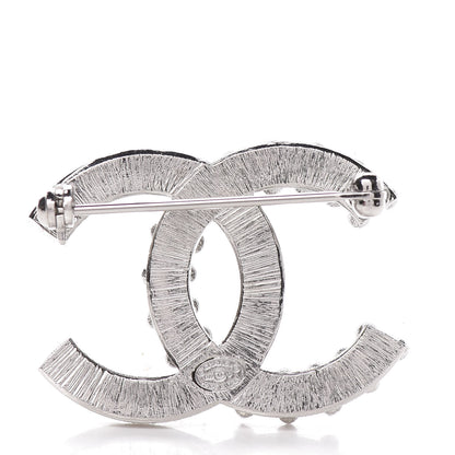 Chanel Baguette Crystal CC Brooch Green Black 3 of 5