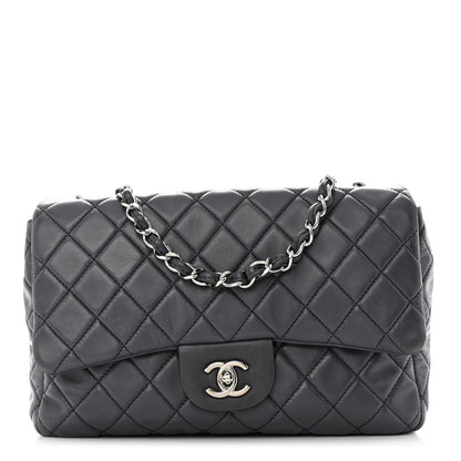 Chanel Lambskin Quilted Jumbo Single Flap Anthracite 1 of 12
