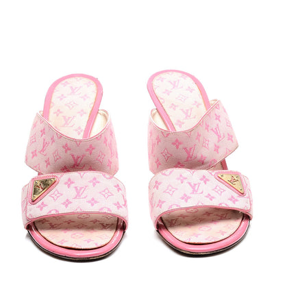 Louis Vuitton Mini Monogram Mary Kate Mules 41 Pink 2 of 15