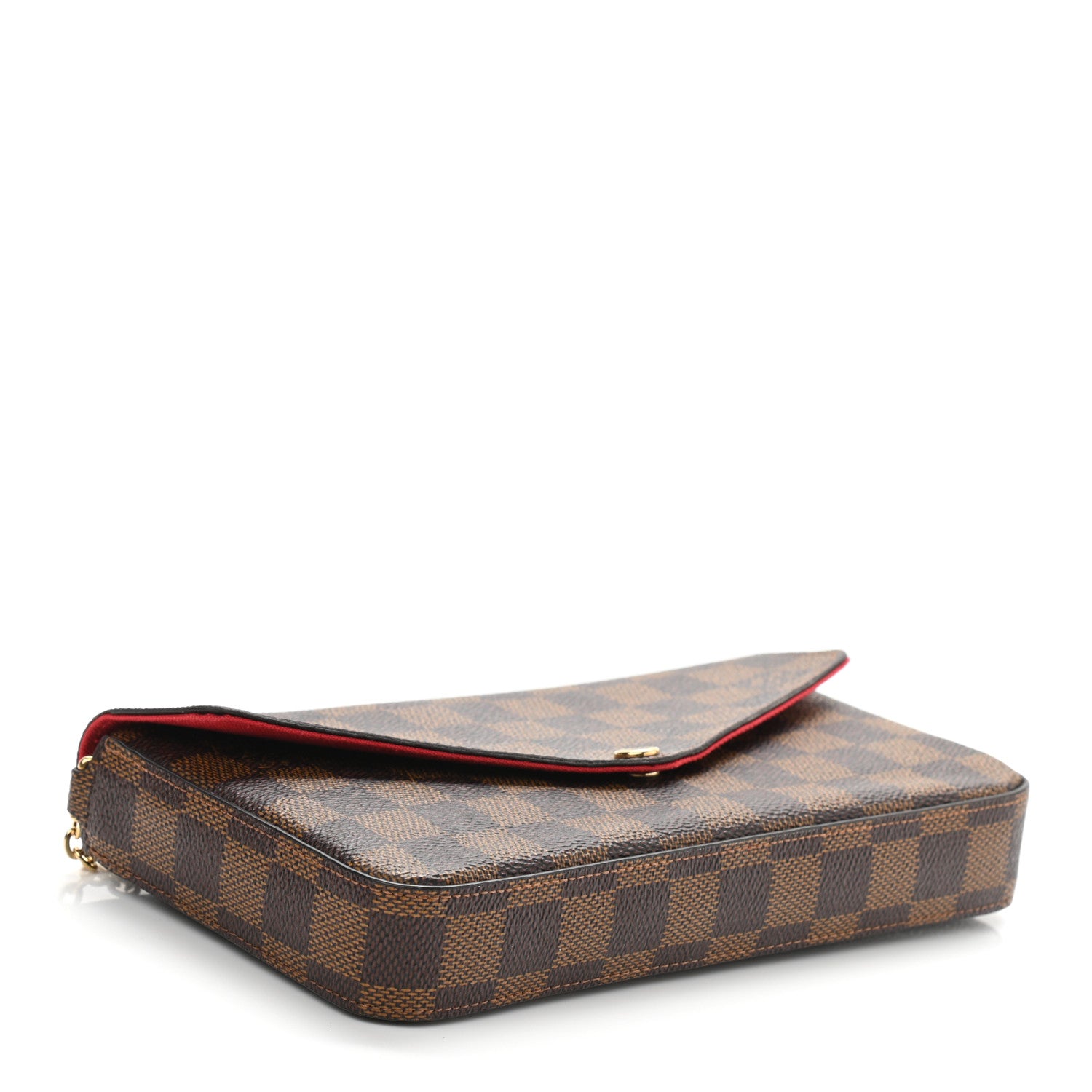 Louis Vuitton Damier Ebene Pochette Felicie Chain Wallet 5 of 14