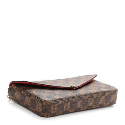 Louis Vuitton Damier Ebene Pochette Felicie Chain Wallet 5 of 14