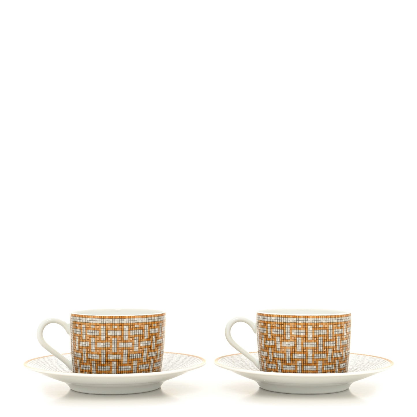 Porcelain 24 Gold Mosaique Teapot Cup Set Gold