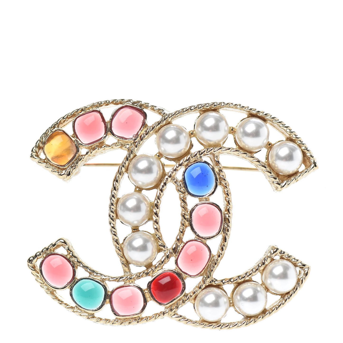 Pearl Gripiox CC Brooch Multicolor Light Gold
