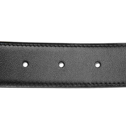 Hermes Box Togo 32mm Belt Strap 105 Black Bleu De Prusse 3 of 6