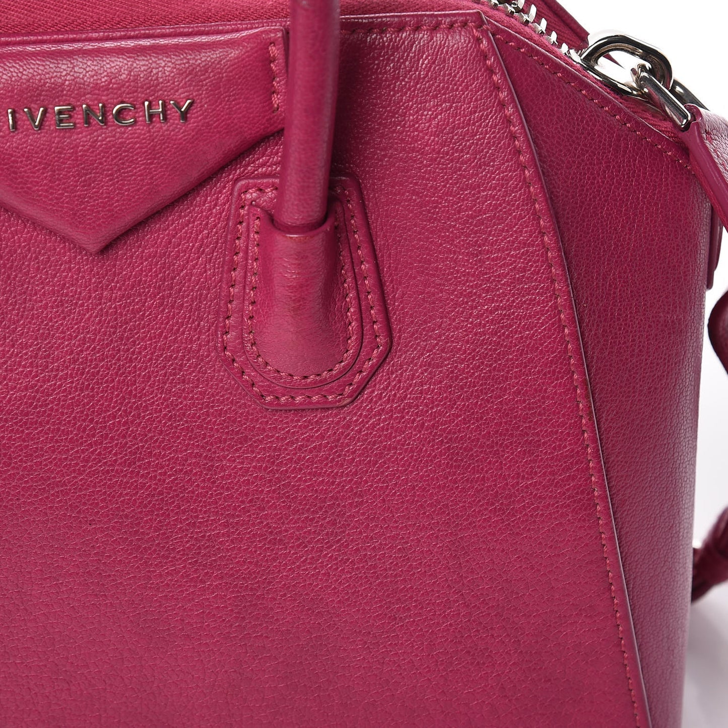 Sugar Goatskin Mini Antigona Fig Pink