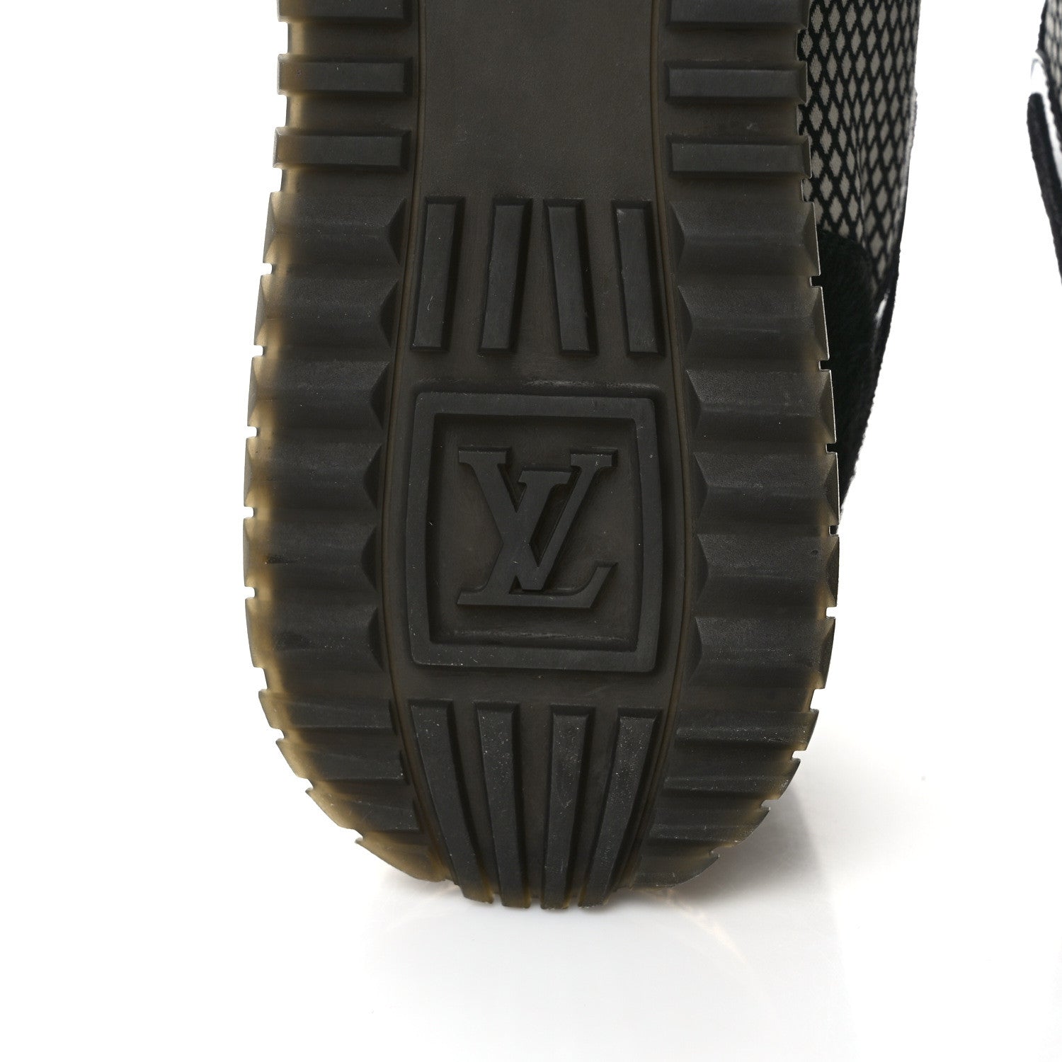 Louis Vuitton Suede Printed Run Away Sneakers 41 Black 6 of 9