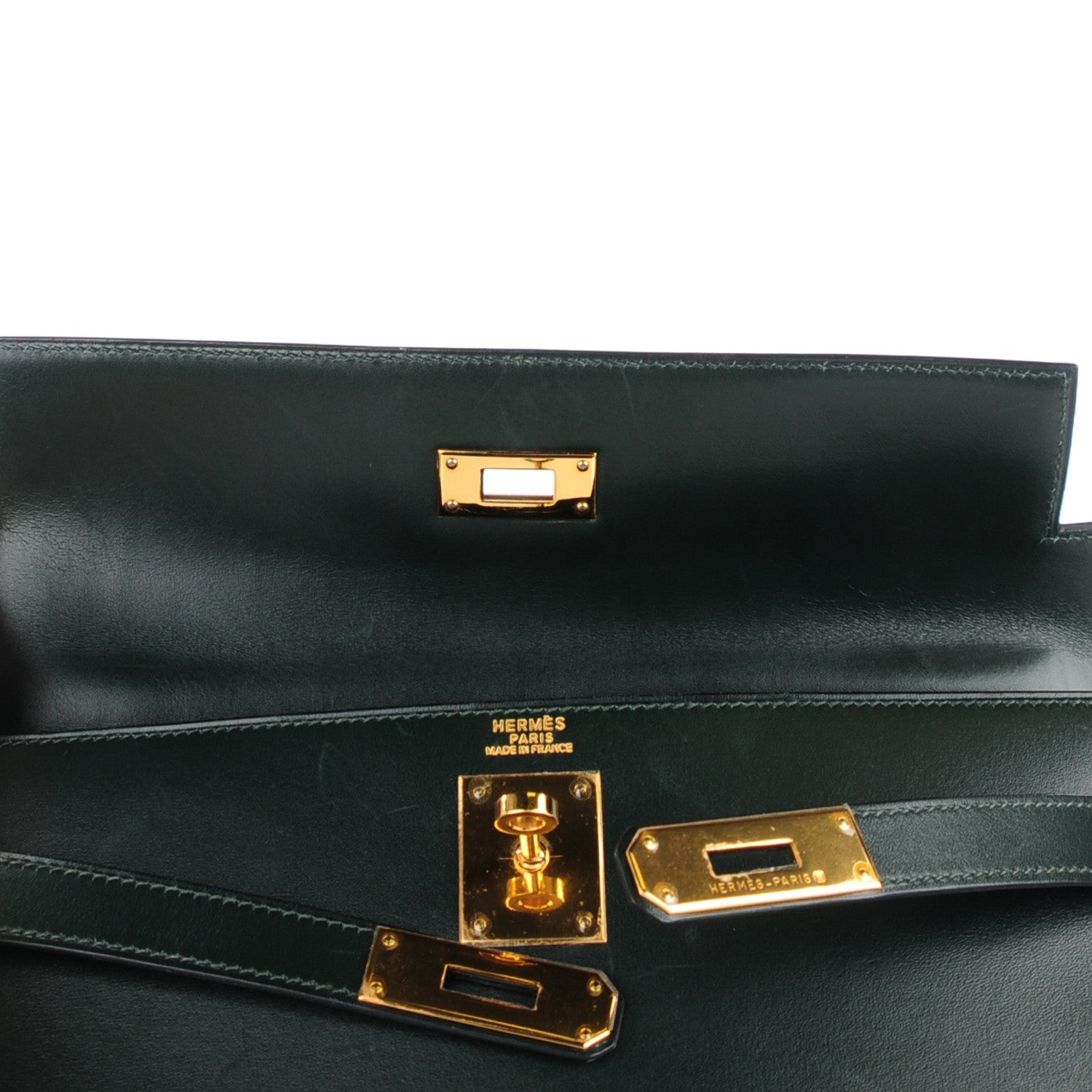 Hermes Box Kelly Sellier 32 Vert Fonce 22 of 28