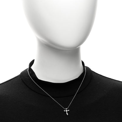 Tiffany Platinum 12mm Elsa Peretti Cross Pendant Necklace 2 of 5