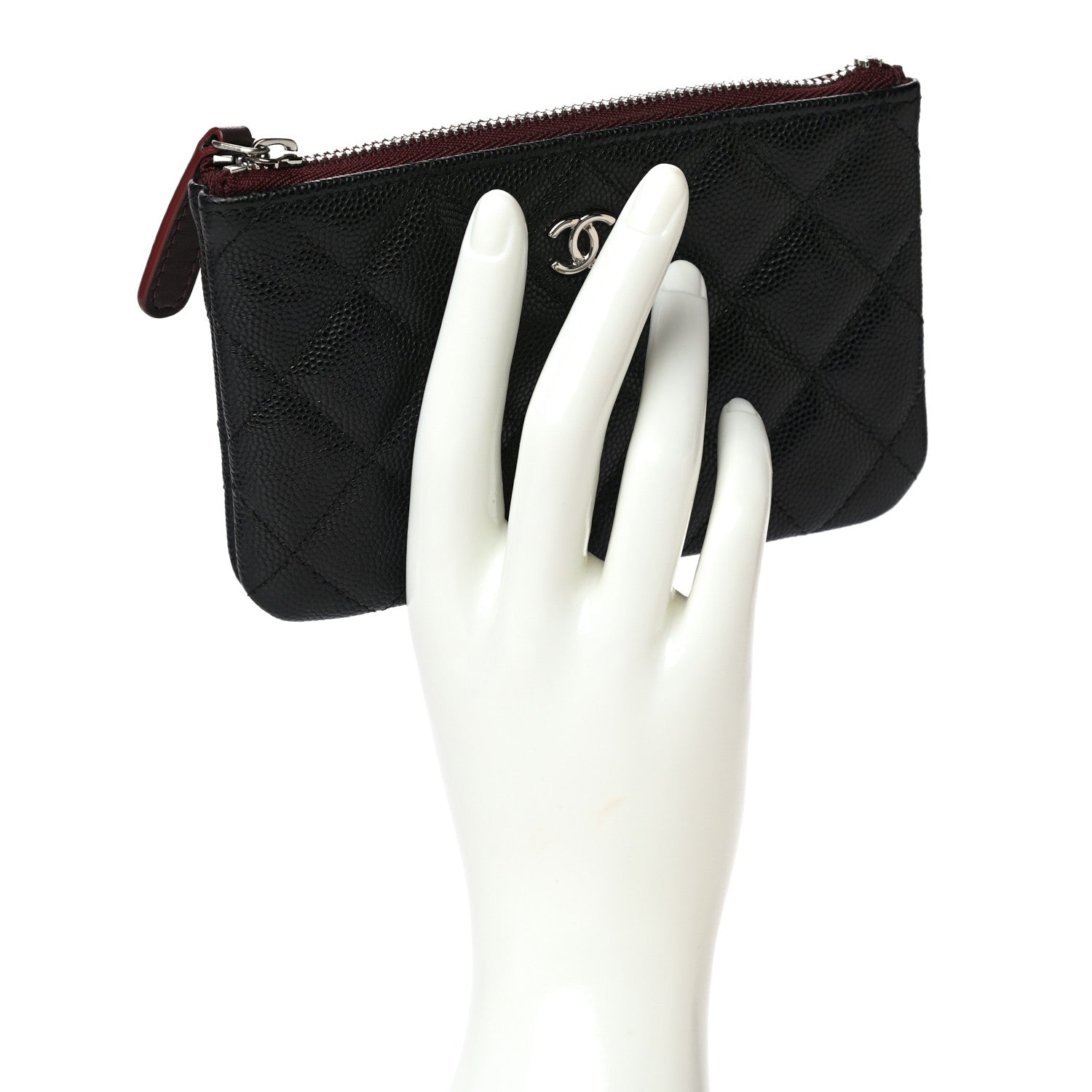 Chanel Caviar Quilted Small Cosmetic Case Black 2 of 9