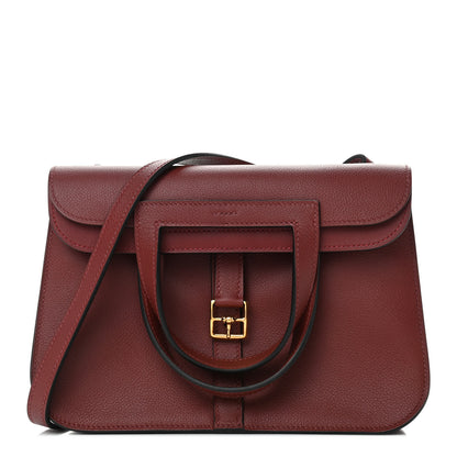 Hermes Taurillon Clemence Halzan 25 Rouge H 1 of 4