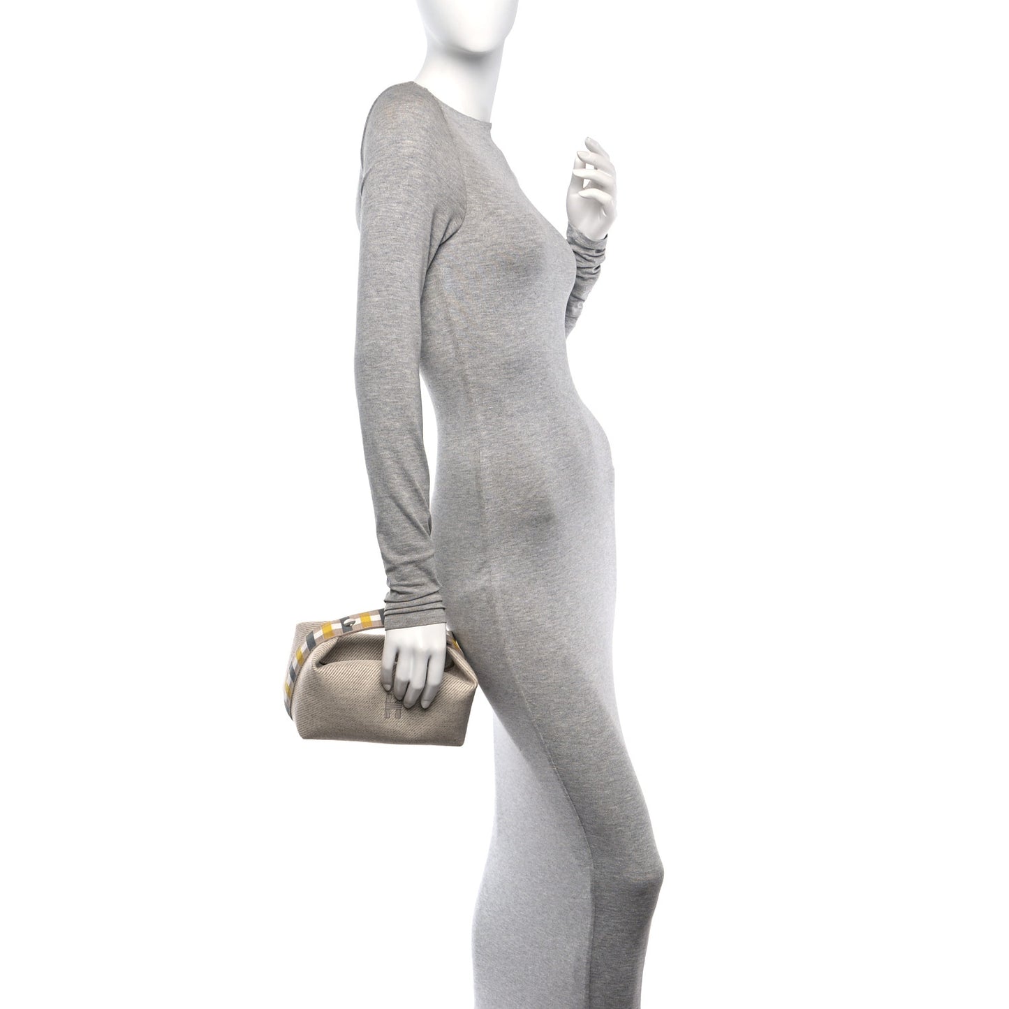 Wool Small Au Carre Bride-A-Brac Pouch Seigle
