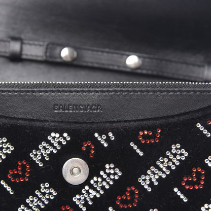 Balenciaga Velvet Crystal I Love Paris BB Wallet On Chain Black 6 of 16