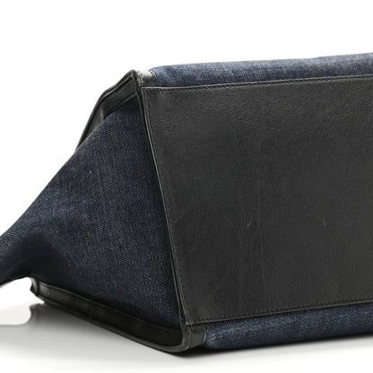 Celine Smooth Calfskin Denim Medium Trapeze Blue 9 of 12