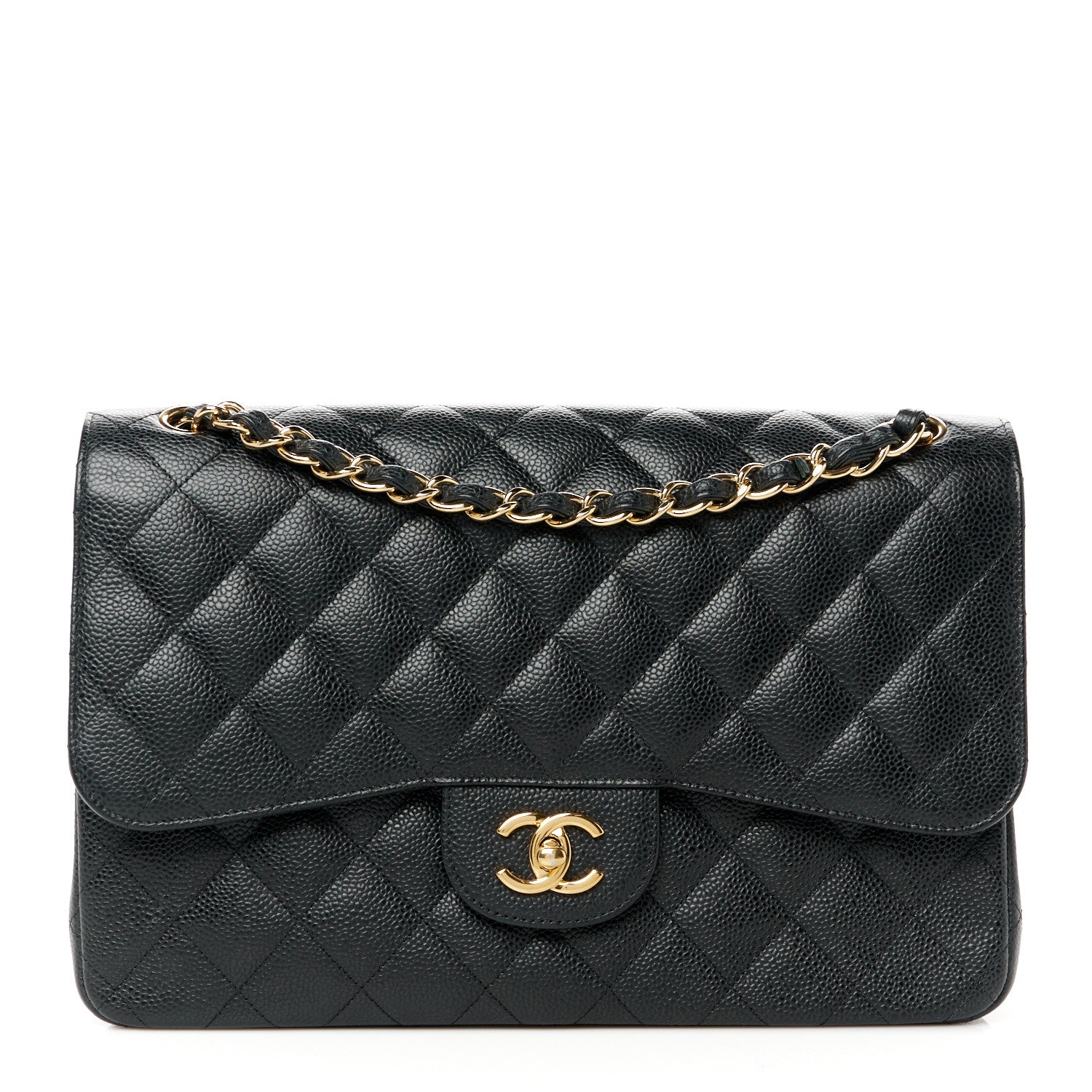 Chanel Caviar Quilted Jumbo Double Flap Black 1 of 11