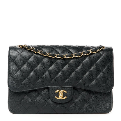 Chanel Caviar Quilted Jumbo Double Flap Black 1 of 11