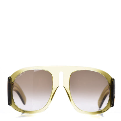 Gucci Oversized Aviator Sunglasses GG0152S Yellow 4 of 8