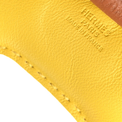 Hermes Milo Lambskin Grigri Rodeo Horse Bag Charm PM Jaune de Naples Celeste Gold 3 of 5