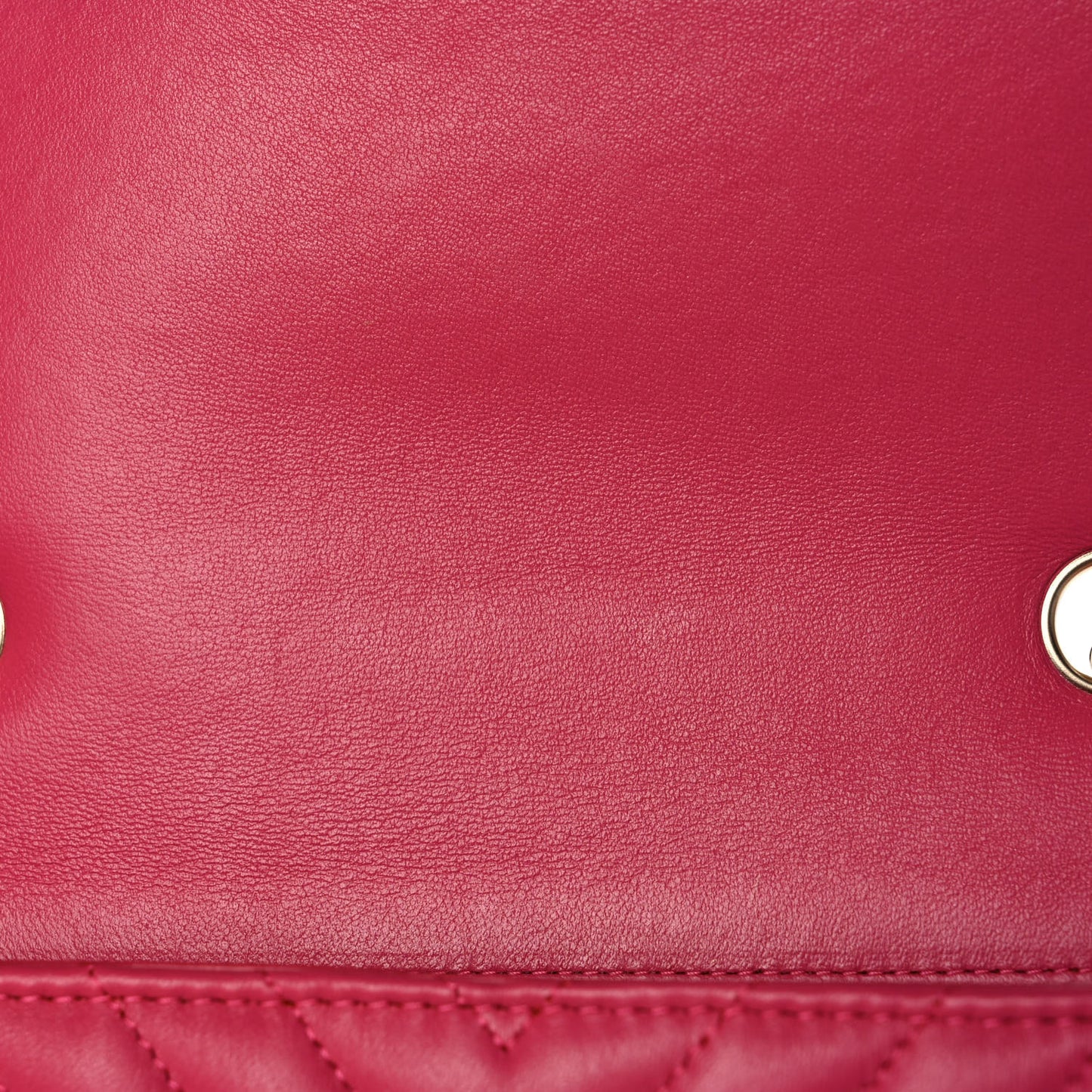 Lambskin Chevron Quilted Mini Rectangular Flap Dark Pink