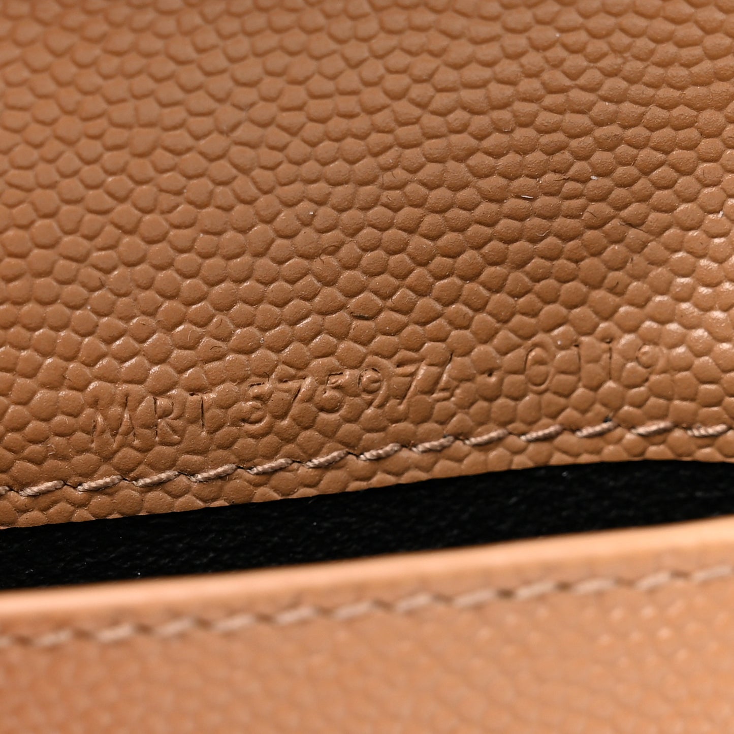 Grain De Poudre Matelasse Chevron Cassandre Fragments Zipperred Bi-Fold Wallet Natural Dark