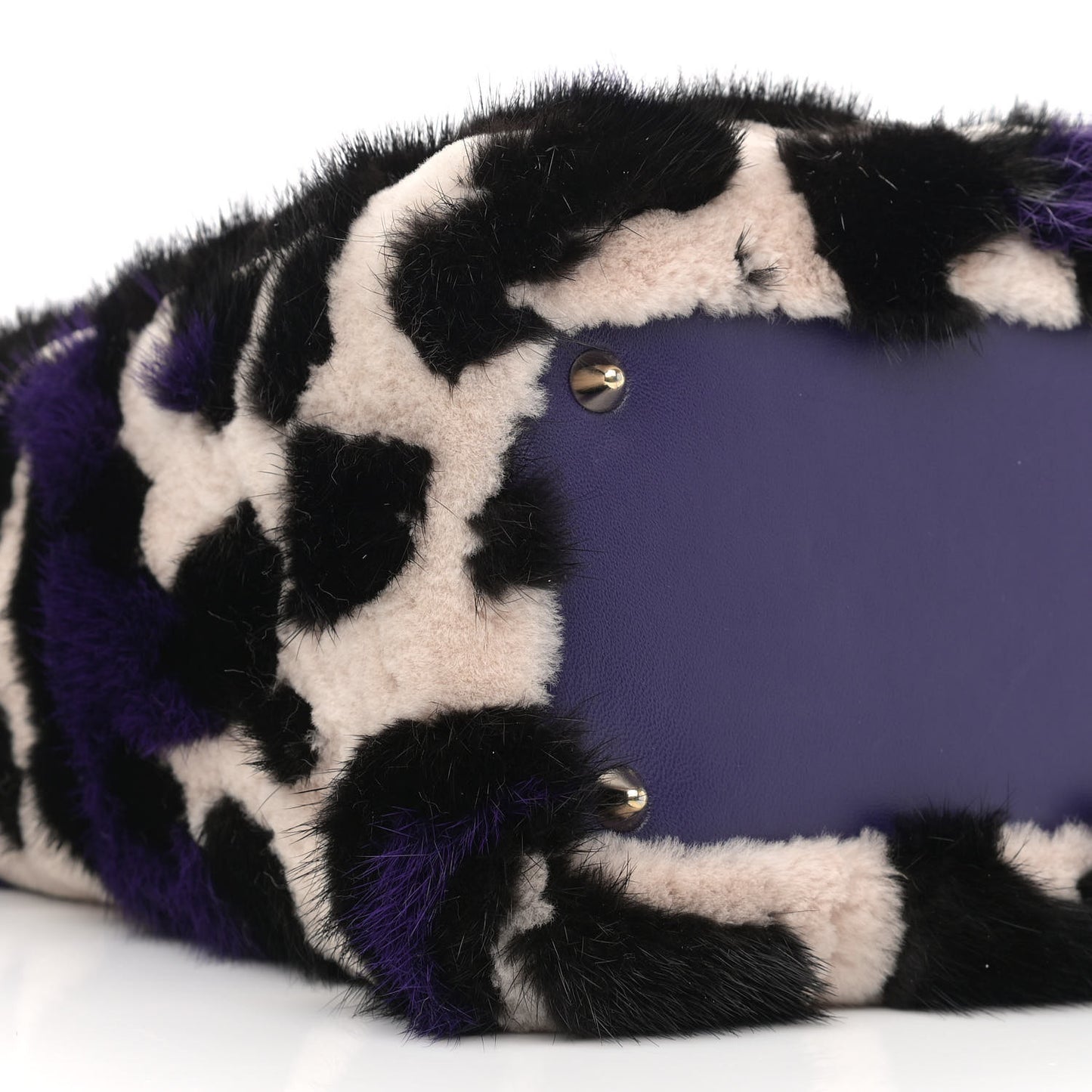 Mink Fur Crocodile Patchwork Medium Lady Dior Multicolor