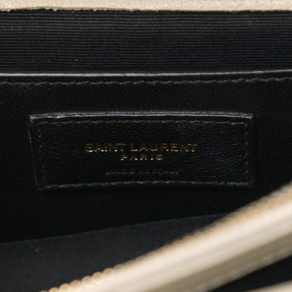 Saint Laurent Sheepskin Matelasse Chevron Monogram Medium College Bag Crema Soft 7 of 11