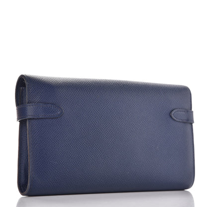 Hermes Epsom Kelly Longue Wallet Bleu Saphir 3 of 8