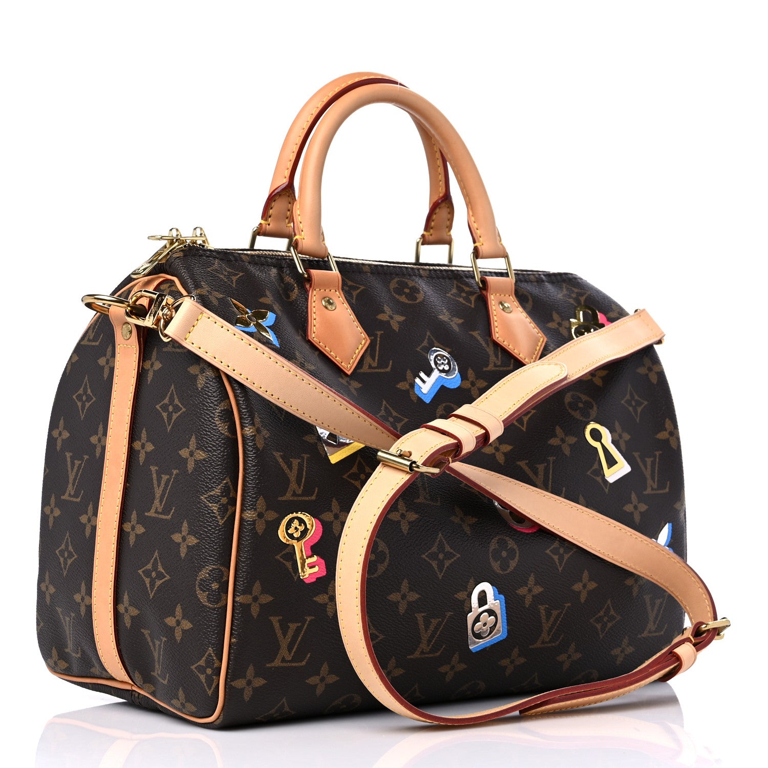 Louis Vuitton Monogram Love Lock Speedy Bandouliere 30 3 of 12